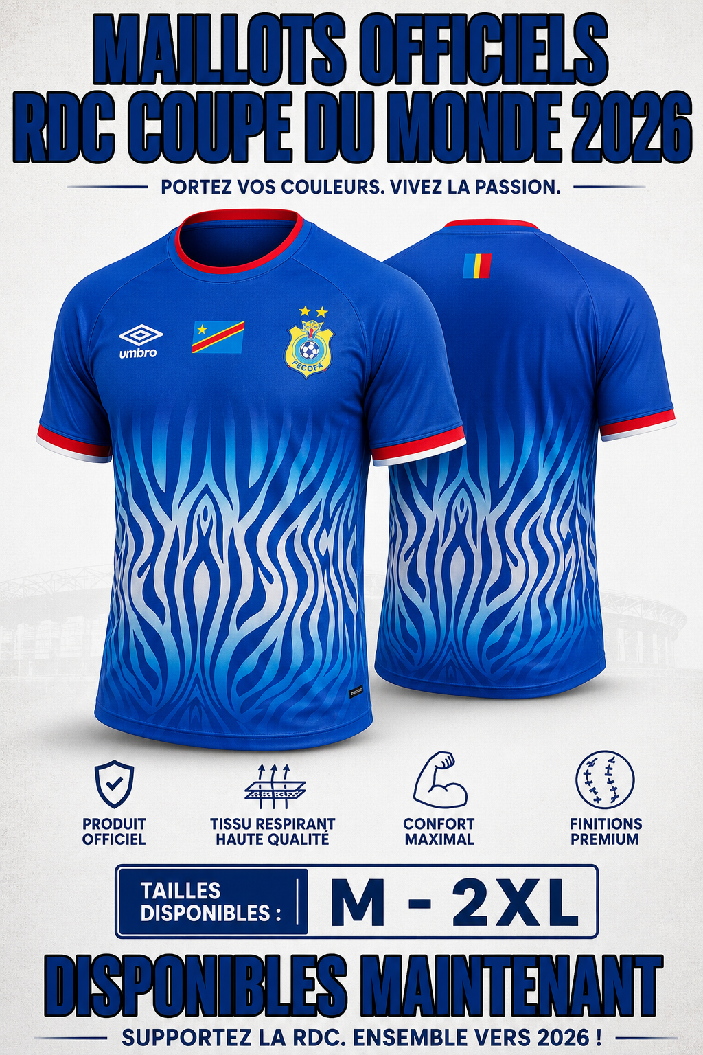 🔥 Official DR Congo 2026 World Cup Jersey – Limited Stock
