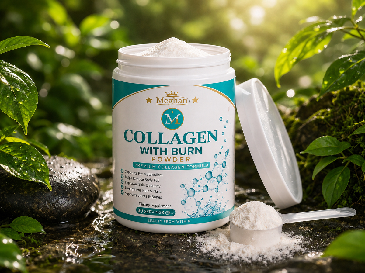 Meghan’s Collagen Glow & Burn Powder – Beauty + Wellness Support