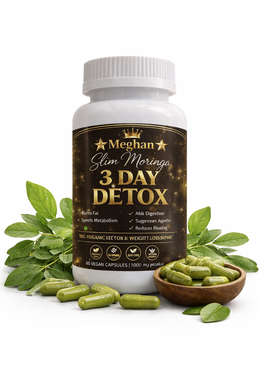 Meghan 2-in-1 3-Day Detox Bundle – Slim Tea & Moringa Capsules for a Total Body Reset