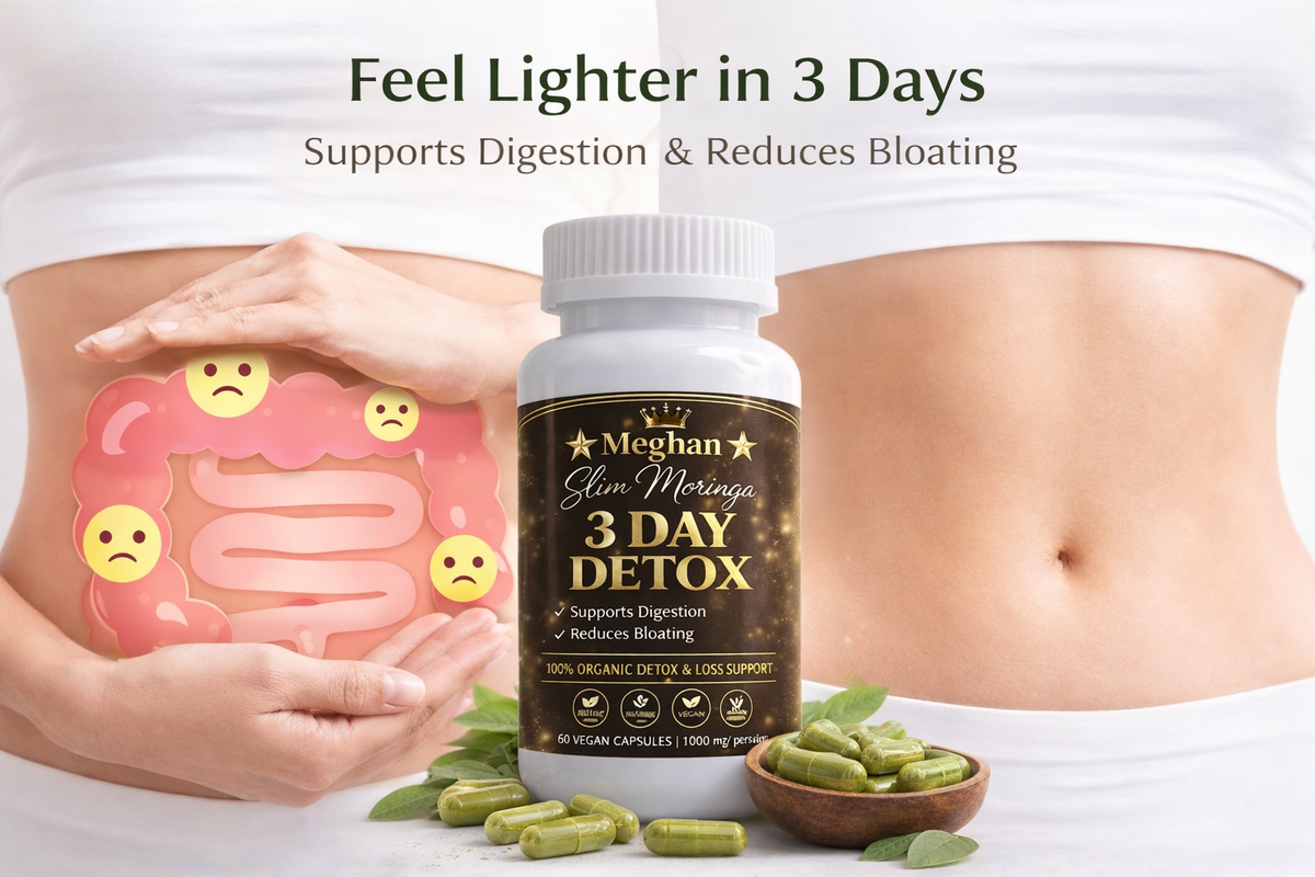 Meghan 2-in-1 3-Day Detox Bundle – Slim Tea & Moringa Capsules for a Total Body Reset