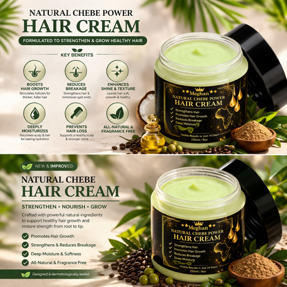 Meghan Ultimate Chebe Hair Growth Cream – Deep Moisture, Breakage Repair & Longer, Stronger Hair Fast